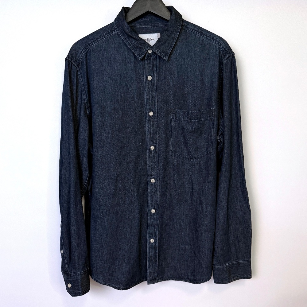 Goodfellow & Co - Denim Shirt - Mens Large - Dark Wash Indigo